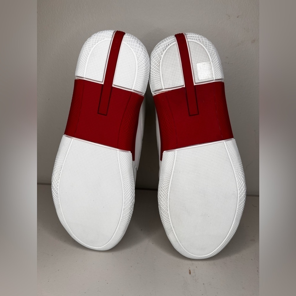 RARE NWT Prada Linea Rossa High Top Sneakers Men’s Tennis Shoes Sz 10 4T288210 - Picture 9 of 10